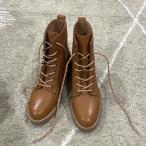 NWOB Madewell the clair lace up leather boots - Picture 5 of 7